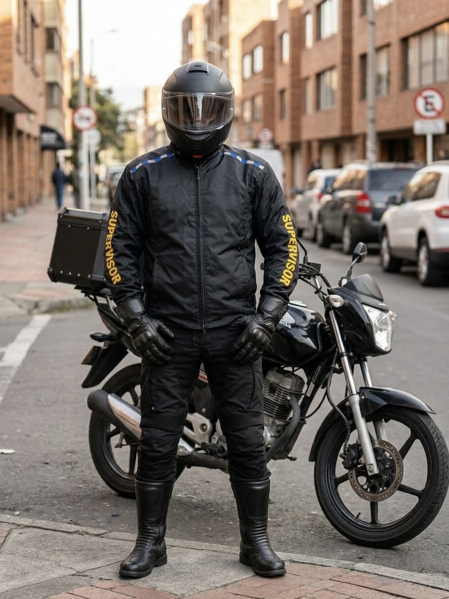 EPP para moto en clima colombiano con traje técnico antifricción