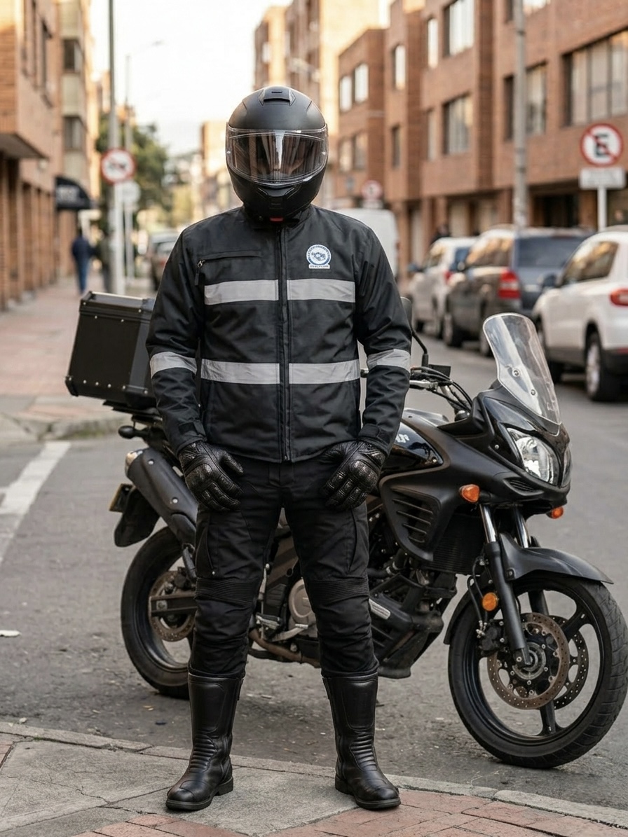 Chaqueta técnica con protecciones CE EN 1621 para motociclistas