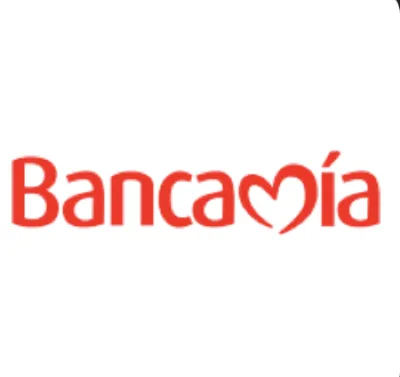 Logo de Bancamía, cliente de Sequoia Speed en protecciones CE para moto